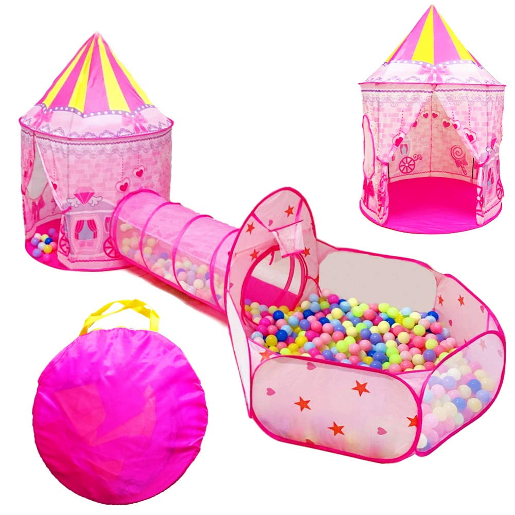 3pcs Pop Up Tent Toddlers Crawl Tunnel Baby Playhouse Ball Pit Details about   Kids Play Tent 