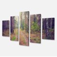 thumbnail image 2 of Chemin Droit dans la Forêt Épaisse - Art Moderne de Toile de Forêt, 2 of 3