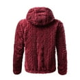 thumbnail image 4 of Chiccall Men's Fuzzy Jackets Soft Warm Fleece Zip Up Plushy Hoodie Long Sleeve Fall Winter Casual Knitted Sweater Coats with Pocket, 4 of 7