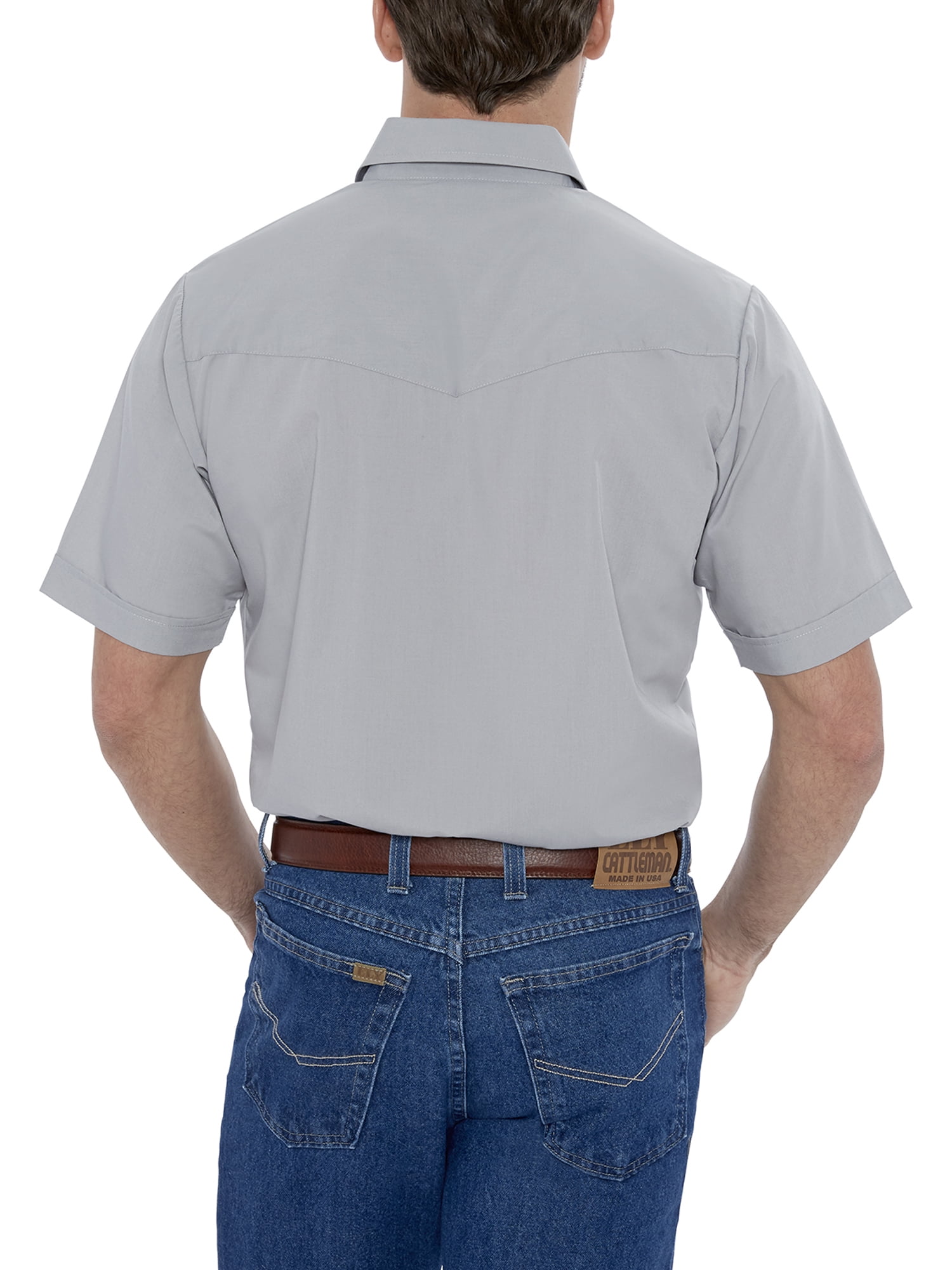 Ely Cattleman Men's Short Sleeve Solid Western Shirt