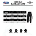 thumbnail image 7 of Exxact Sports Home Run Boys Baseball Pants without Piping - Full-Length, Semi-Relaxed Fit, Open-Bottom Youth Baseball Pants - (YXL, Black), 7 of 7