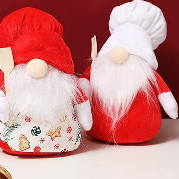 Scandinavian Christmas Chef Tomte Nisse, Swedish Elf, Farmhouse, Kitchen Shelf, Tiered Tray, Swedish Decorations