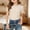 Beige, variant on Girls Summer Slim Fit Ribbed Knit Crew Neck Short Sleeve Tee Top Basic Casual Wear For Kids Short Sleeve Shirt for Girls Tees Kids Tshirts Clothes Summer Tops T-Shirt