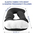 thumbnail image 2 of Funda de Almohada de Embarazo Refrigerante Sasttie, Funda en Forma de U de 57 Pulgadas para Almohada Maternidad de 55 a 57 Pulgadas, Negra (Sin Almohada Incluida), 2 of 9