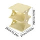 thumbnail image 3 of Organizador de zapatos apilables de plástico | Estantería de esquina de tamaño pequeño y desmontable lavable para entrada o baño | Fácil de instalar | 1 Pc | Beige | 27x26x16,5 cm, 3 of 6