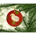 thumbnail image 2 of Baby Chick Red Snowflakes Holiday Christmas Ceramic Ornament SB3130CO1, 2 of 3