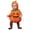 Orange-f, variant on LRen Infant Baby Boy Girl Hooded Zipper Romper With Orange Black Striped Footed Pants, Autumn Holiday Halloween Matching Outfit