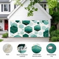 thumbnail image 2 of Turquoise Marble Garage Door Cover Banner 7 x 8 FT, Gold White Geometric Hexagon Modern Garage Door Curtains Backdrop with Grommets for Indoor Outdoor Wall Party Porch Yard Decorations Background, 2 of 9