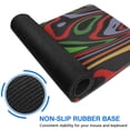 thumbnail image 6 of Black Bottom Green Red Orange LinesLine Theme&nbsp;mousepad Gamingwaterproofwashable&nbsp;for Office Home Work GamingmousepadsRubber Base Mousepad with Stitched Edges 31.5x11.8inches, 6 of 7