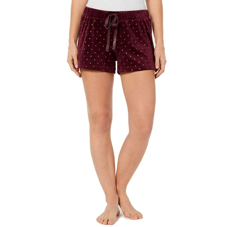 Jenni Velour Womens Pajama Shorts Glitter Dots Small