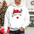 thumbnail image 1 of MHFRRA Sudadera con Capucha para Parejas, Divertida y A Juego, de Manga Larga, Estilo Informal y Deportivo Blanco, 1 of 5