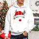 thumbnail image 1 of MHFRRA Sudadera con Capucha para Parejas, Divertida y A Juego, de Manga Larga, Estilo Informal y Deportivo Blanco, 1 of 5