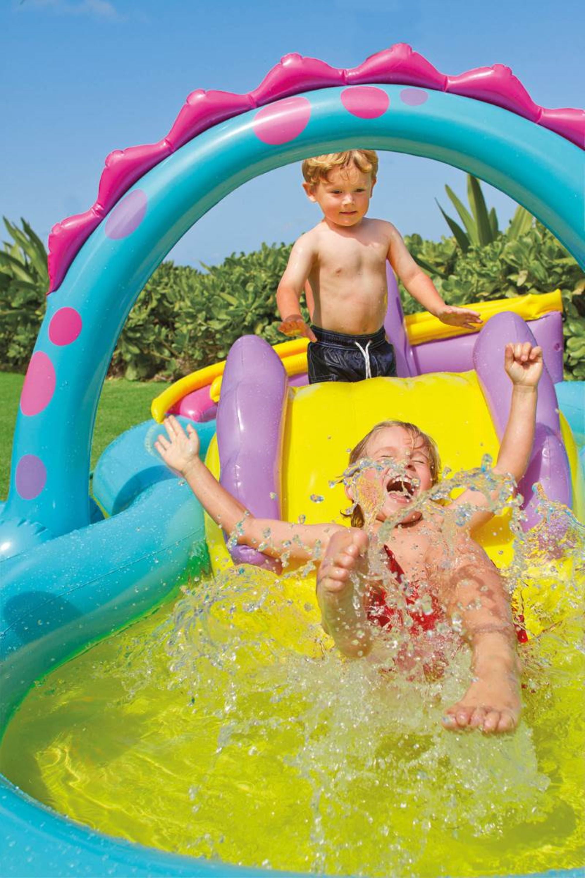 Intex 11ft x 7.5ft x 44in Dinoland Play Center Kiddie Inflatable Swimming Pool