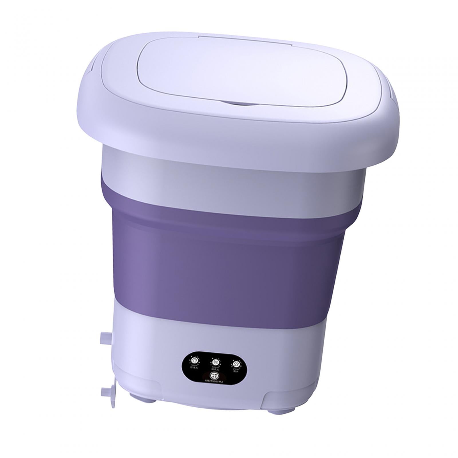 Foldable Mini Washing Machine Collapsible Washing Machine 9L Portable Washing Machine for Small Items Apartment Laundry Dorm Violet