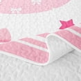 thumbnail image 5 of Manfei Girls Personalized Initial S Quilt King,Teens Cartoon Ribbon Bow King Coverlet Set, 5 of 7