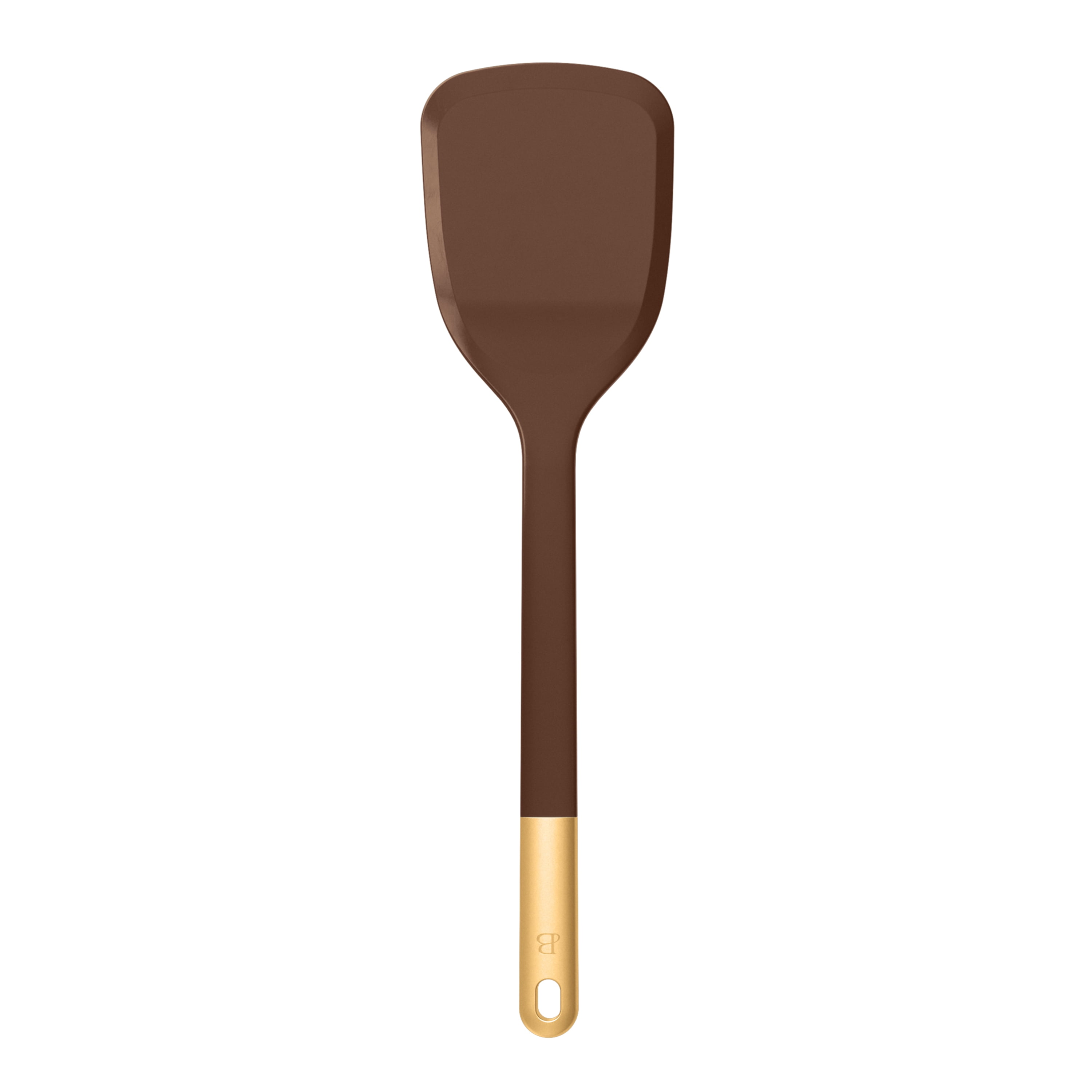 Beautiful 6-Piece Silicone Kitchen Utensil Tool Set with Rotating Rack, Chocolate by Drew Barrymore