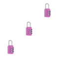 thumbnail image 4 of Langgg 3 Digit Combination Password Lock Alloy Cabinet Travel Luggage Padlock pink 3Set, 4 of 6
