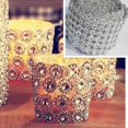 thumbnail image 4 of Coofit 2 Rouleaux Ruban de Strass 6 Rangées Fleur Maille Cristal Ruban Ruban Diamant, 4 of 10