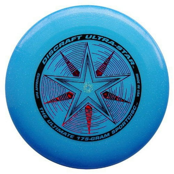 discraft 175 gram ultra star sport disc, blue sparkle