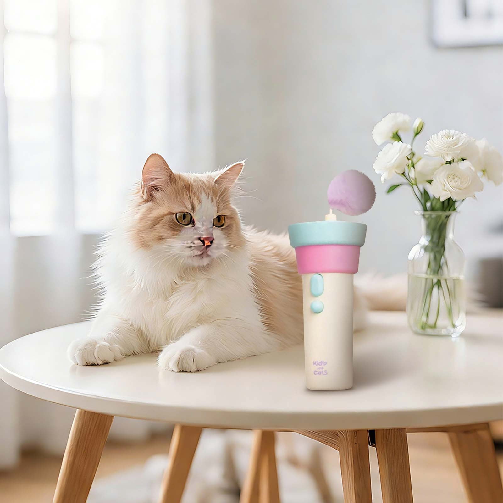 Interactive Electric Toy, Ongmies Cat Teaser Game, Kitten Play with Automatic Motion, Entertainment Enrichment with Unpredictable Movement, Training Indoor Home Exercise, Cat Toy for Boredom Relief