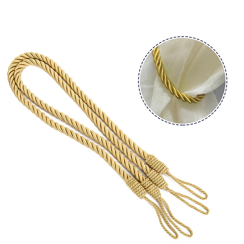Willstar 2Pcs Rope Cord Tassel Cotteon Rope Curtain Tiebacks Braided