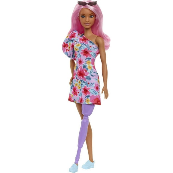 Barbie Fashionistas Doll #189, Pink Hair, Prosthetic Leg, 3 to 8 Years