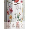 thumbnail image 6 of Colorful Flowers Sheer Curtains 96 Inch Length 2 Panels Set, Pastoral Floral Colorful Birds Voile Window Treatment Semi Sheer Long Curtains Drapes for Bedroom/Living Room/Kitchen 52"x96"x2, 6 of 7