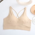 thumbnail image 4 of VBARHMQRT Sports Bras for Women Large Bust Plus Size Anti Slip Ice Silk Hook Buckle Beautiful Back and Enlarged Lace Sexy and Comfortable Bra Strapless Bra Push up Plus Size, 4 of 4