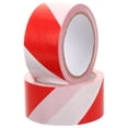 thumbnail image 1 of FELTECHELECTR 2 rollos de cinta de precaución roja y blanca, cinta de barrera no adhesiva, cinta de seguridad a rayas para marcar peligros., 1 of 6
