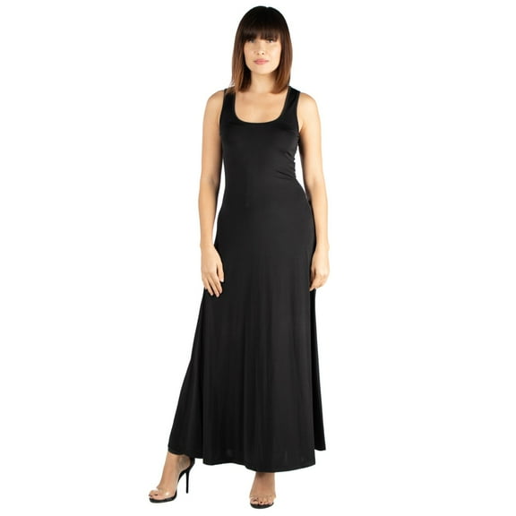 Slim Fit A Line Sleeveless Maxi Dress