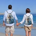 thumbnail image 5 of Zufioo Cargo Ship At Sea Sports Cinch Sack Gym String Bags Machine Washable Heavy Duty String Backpack for Men Women-Small, 5 of 6