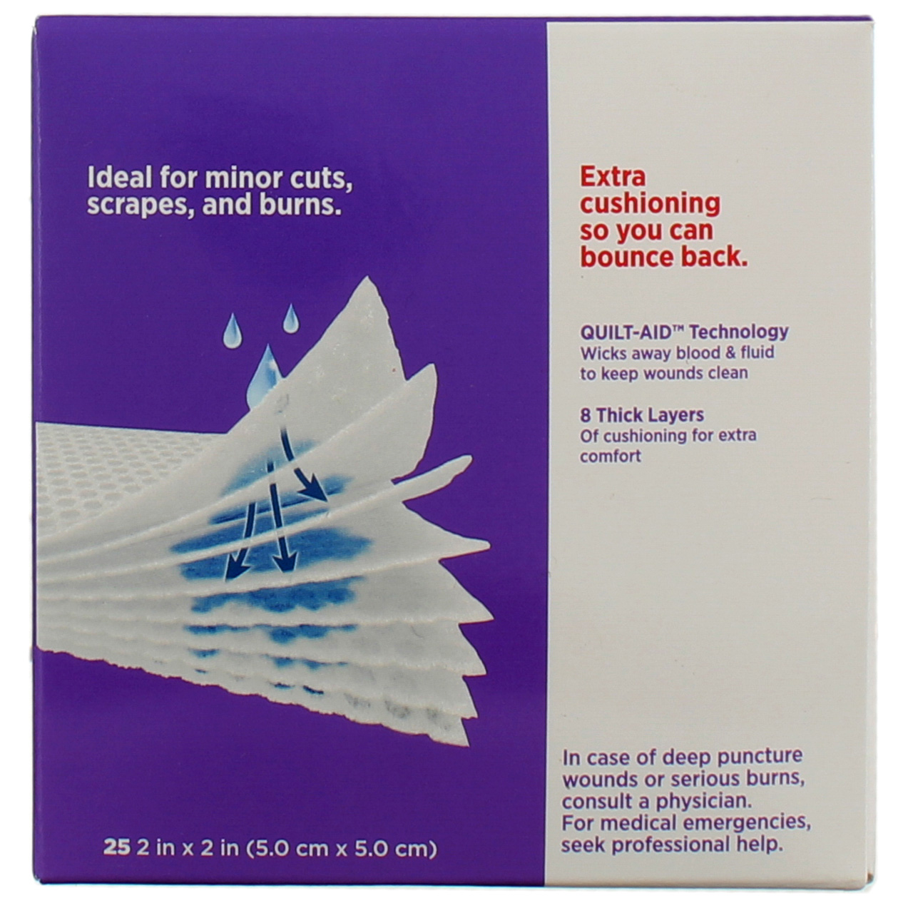 Band-Aid Cushion-Care Gauze Pads, Small Pads, 25 Ct (4 pack)