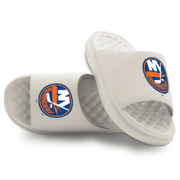 Unisex ISlide Cream New York Islanders Primary Motive Slide Sandals
