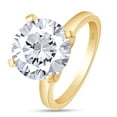 thumbnail image 3 of AFFY 2 1/2 Carat 9MM Round Cut Lab Created Moissanite Diamond Solitaire Engagement Ring For Women In 14K Yellow Gold Plated 925 Sterling Silver (Clarity : VVS1, 2.50 Cttw)-8, 3 of 6