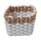thumbnail image 1 of Cesta de cuerda, cesta para toallas, contenedor, caja organizadora minimalista multiusos para Marrón Blanco, 1 of 7
