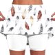 thumbnail image 3 of TaTaai Women Yoga Printed Sports Shorts High Waist Skinny Jogger Skort with Pockets Polyester Breathable Lightweight Stretchy Summer Daily Casual Wear Gift, 3 of 5