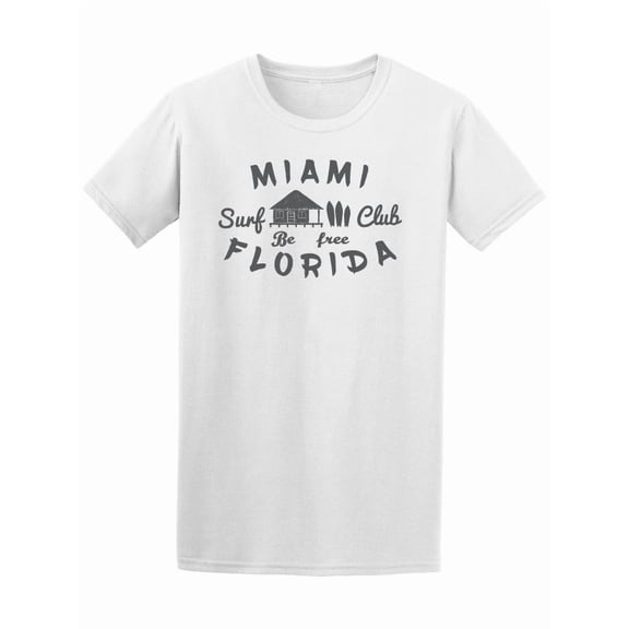 Miami Florida, Surf Club T-Shirt Men -Image by Shutterstock, Male Small