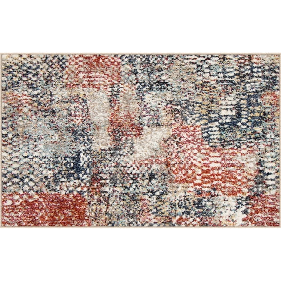 Mainstays Modern Morgana Multi-Color 30" x 48" Woven Olefin Area Rug with Frieze Accents