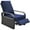 Navy Blue, variant on ATR ART TO REAL Outdoor Patio Wicker Adjustable Recliner Chair with Cushion,Orange