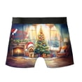 thumbnail image 2 of Merry Christmas Yorkshire Terrier Santa Hat Xmas Tree Winter Holiday All Over Print Boxer Briefs Underwear for Men Dad Yorkie Dog Lover Gifts - 01013, 2 of 6