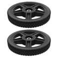 thumbnail image 1 of HEATSHAKING 2 Pcs Roue de Support de Tondeuse Noire Résistante à la Corrosion pour Tondeuses Poussoirs, 1 of 7