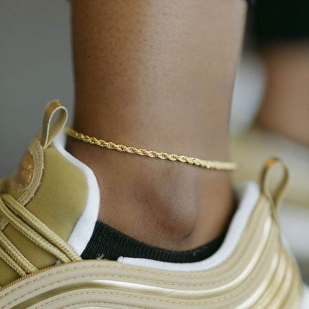 14K Gold-Plated Rope Chain Anklet
