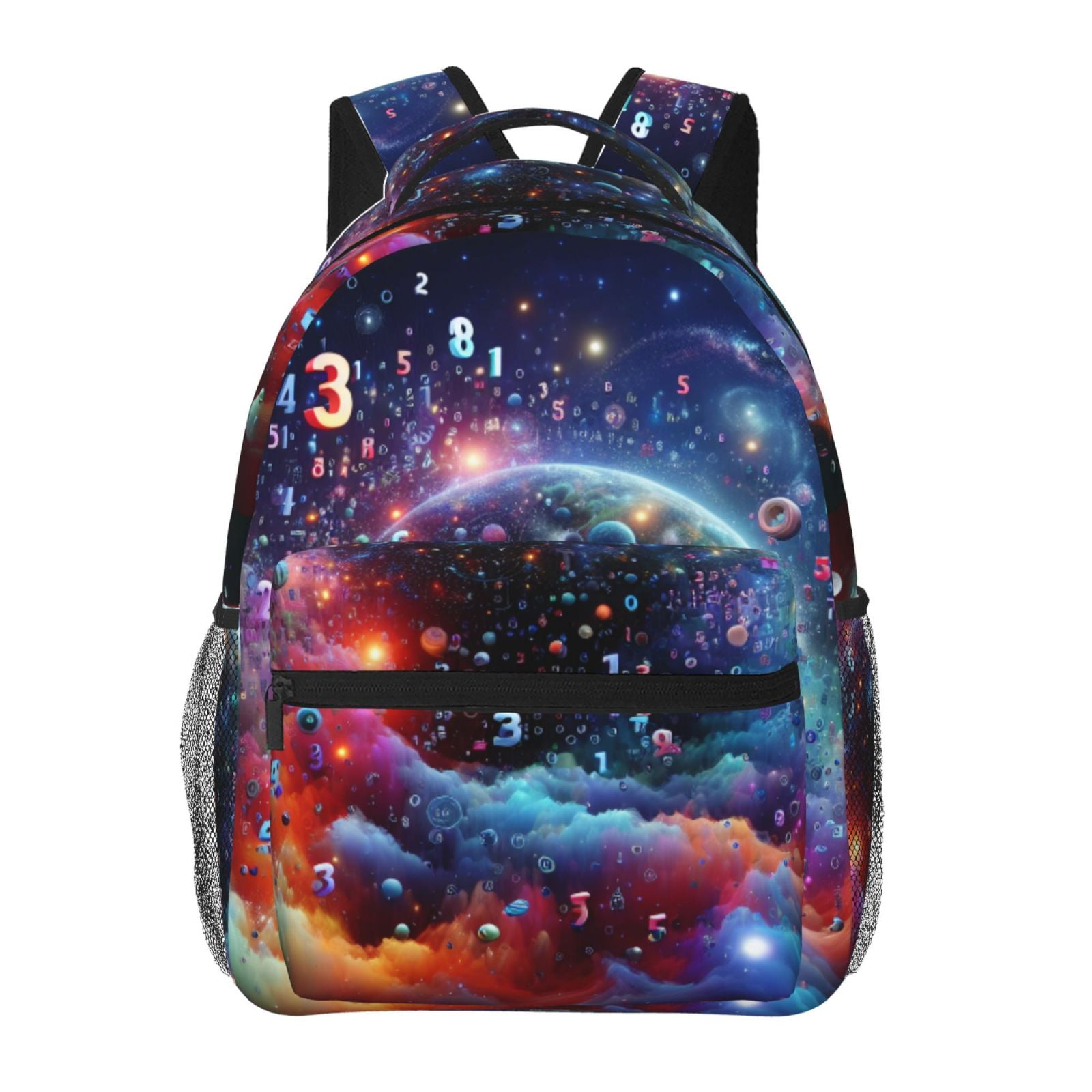 Easygdp Outer Space Floating Numbers And Letters Mochila Ergonómica ...