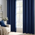 thumbnail image 2 of ZOPZO Blackout Curtains Thermal Insulated, Navy Blue, 52W x 63L Inch, Noise Reducing Grommet Drapes for Bedroom and Living Room, 2 Panels, 2 of 9