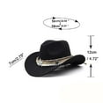 thumbnail image 5 of Yokua Bohemian Style Hat Rope Decor Cowboy Hat for Girls Model Show Photography Hat, 5 of 16