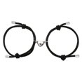 thumbnail image 2 of Couple Heart Shape Bracelets Magnetic Charm Pendants Braided Rope, 2 of 5