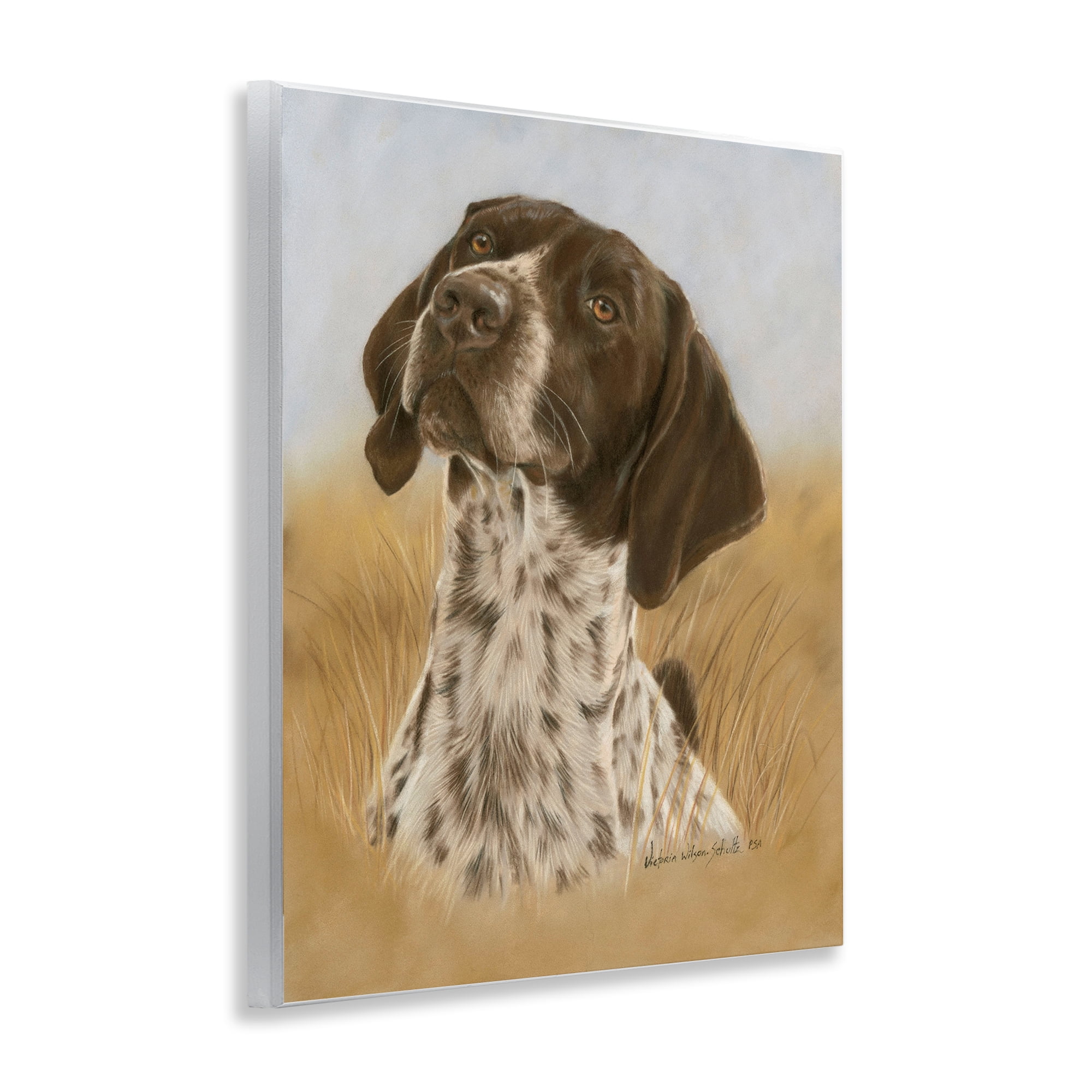 Stupell Industries Pointer Hunting Dog Animals & Insects Painting Unframed Art Print Wall Art, 11 x 14