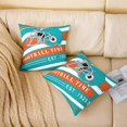 thumbnail image 2 of Football Pillow Cover 16x16 Inch,Retro Green Orange American Football Throw Pillow Cover for Bed Couch,Geometric Striped Sports Ball Game Cushion Cover for Boys Bedroom Decor, 2 of 6