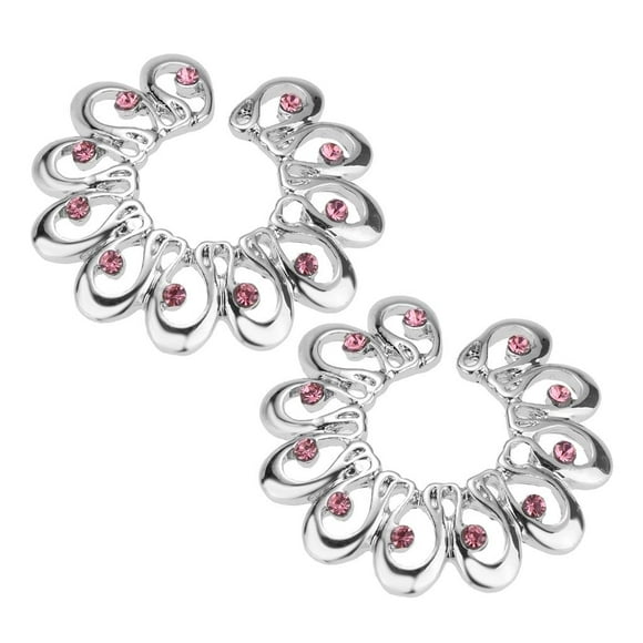 2 Piezas de Acero Inoxidable para Niña, Joyería Romántica con Clip de de Imitación en Escudo para Pezones , Rosado Zulema NippleRing inoxidable