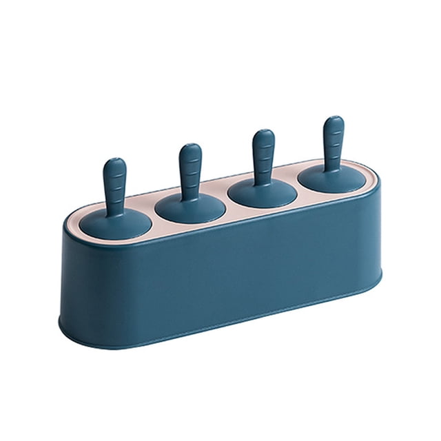 Popsicle Mold Set 4 Pieces Homemade Silicone Popsicle Maker Ice Molds Ice Cube Trays for Freezer Stackable and BPA-Free for Chocolate, Candy, Jelly, Ice Cube, Cupcake Baking Mould